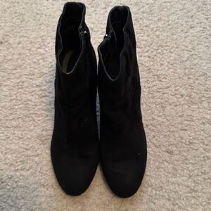 Charlotte Russe Allen Faux Suede Ankle Booties Size 10 Color Black